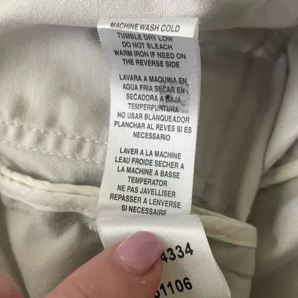 To The Max Womens Utility Jacket L Ivory Military Safari Stretch Cotton - Picture 11 of 12